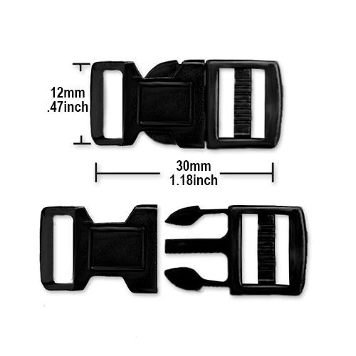 Side-release buckle, 5/8 inch, 10-pack